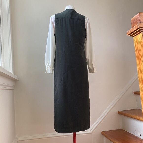 Talbots Olive Green Maxi Dress/Vest - Picture 4 of 12